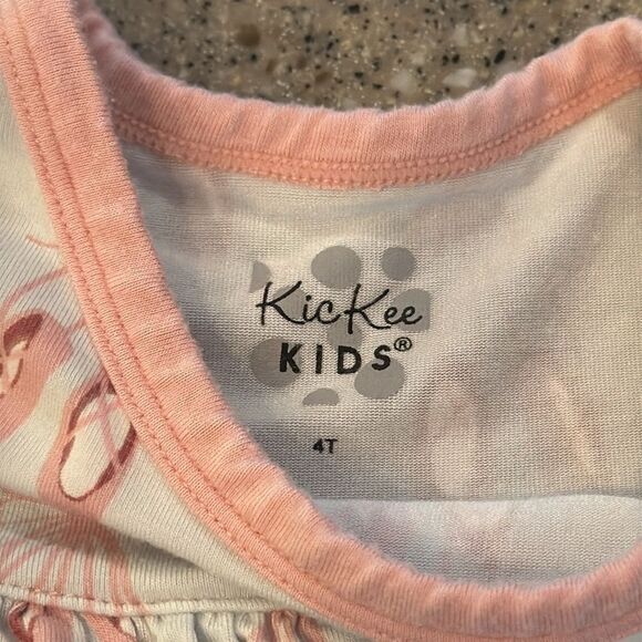 KICKEE PANTS Bamboo Classic Short Sleeve Swing Dress- Fresh Air Ballet - Picture 4 of 8